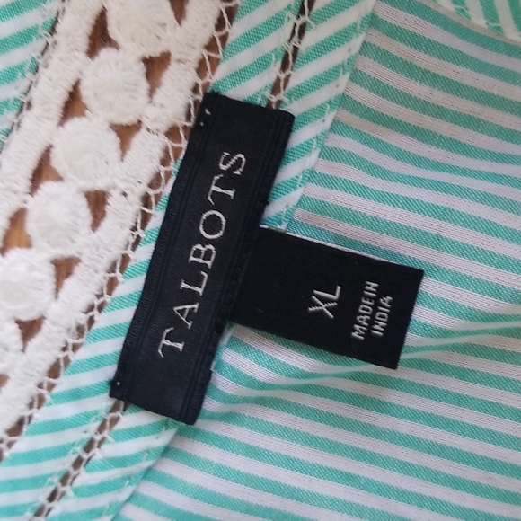 (XL) Talbots Mint 100% Cotton Cottagecore Tank Top Vacation Summer - Picture 4 of 6